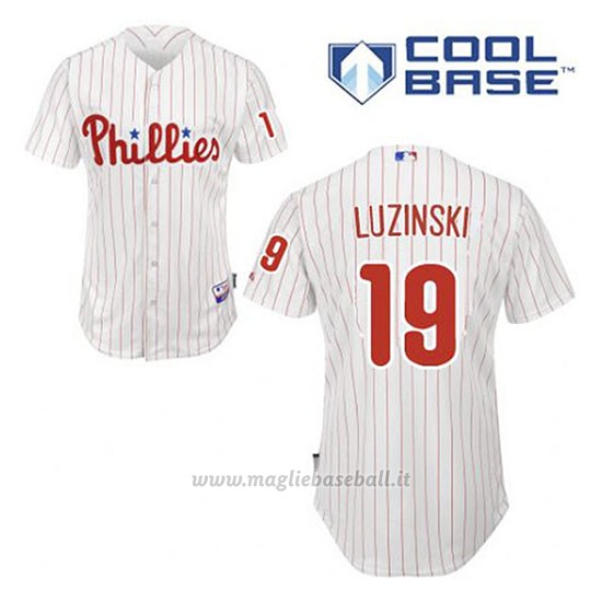 Maglia Baseball Uomo Philadelphia Phillies John Kruk 19 Bianco 1ªCool Base